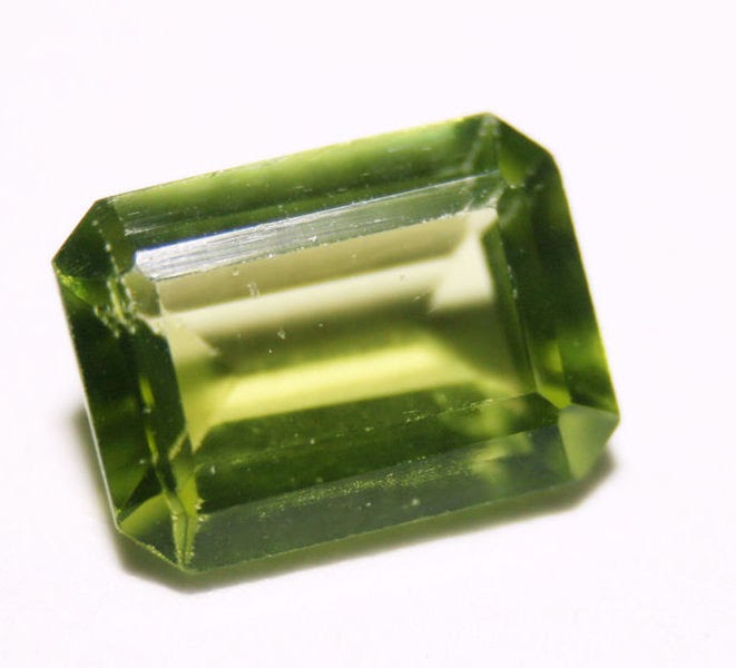 Emerald cut Peridot