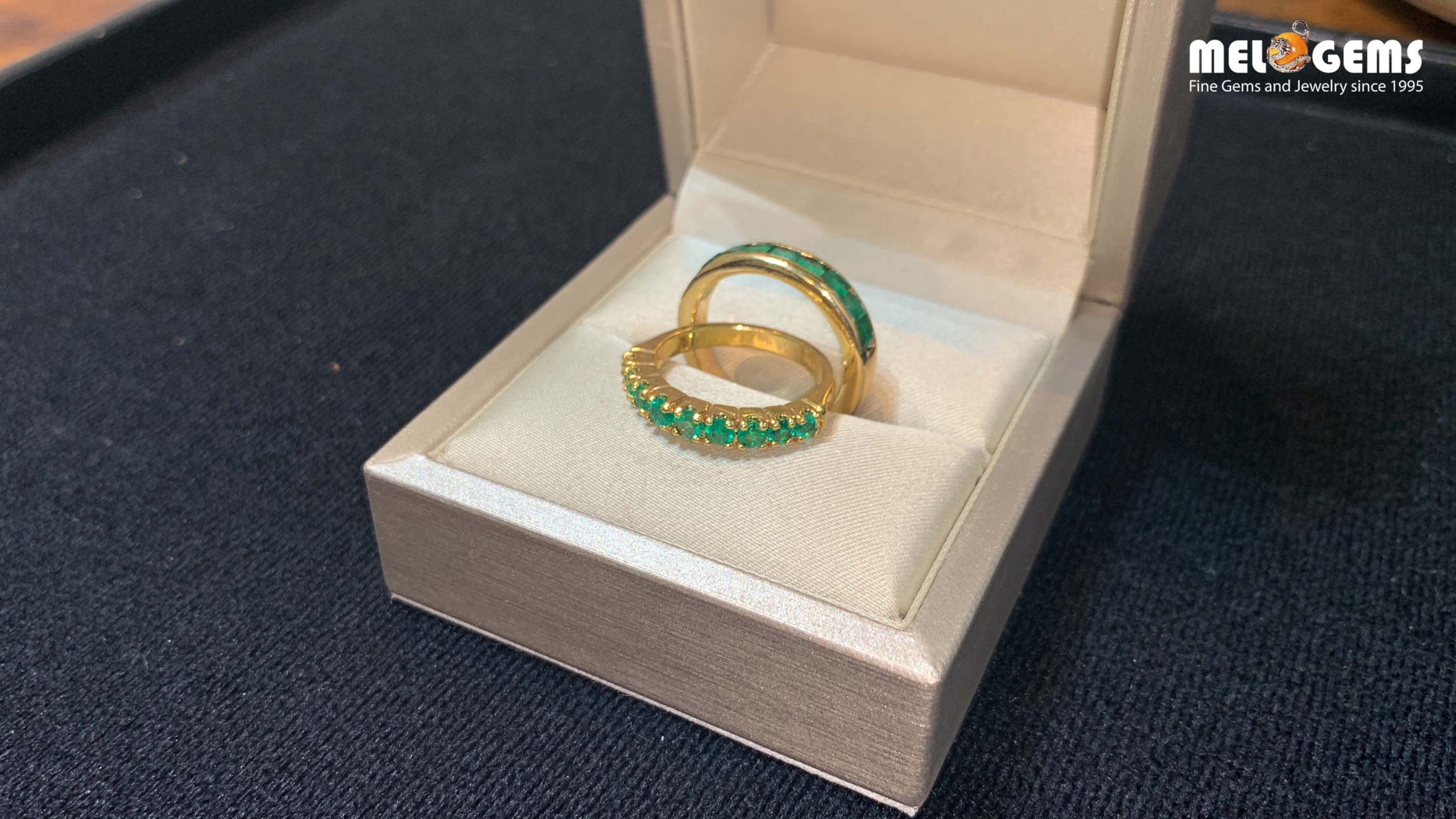 Eternity Emerald 14k Gold Ring 5