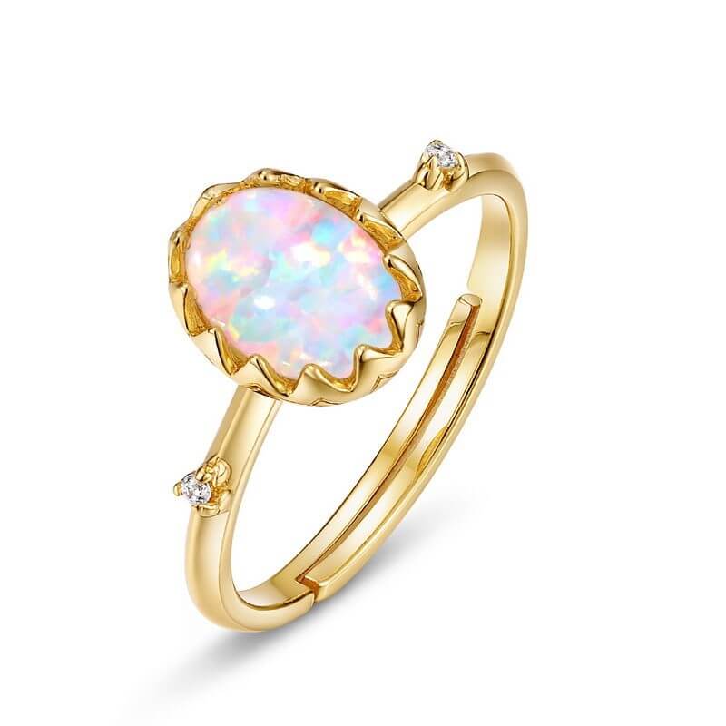 Nhẫn gắn đá Opal